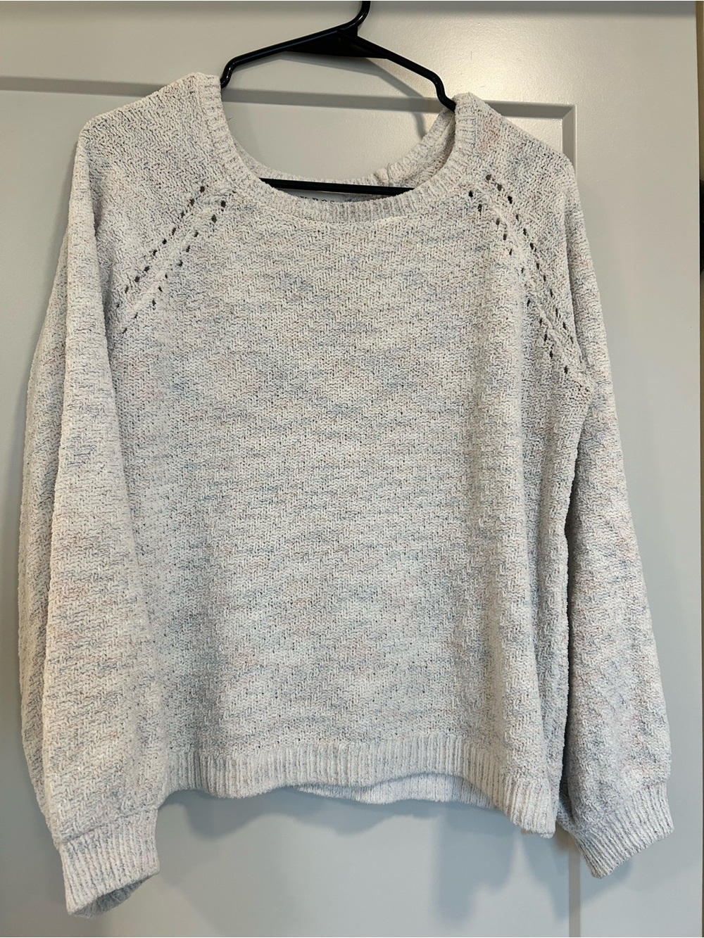 Knox Rose Openwork Shoulder Knit Sweater